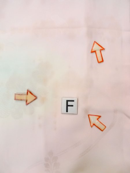 Photo17: O0124U Vintage Japanese kimono  Pale Pink JUBAN undergarment for women / Silk. Flower,   (Grade D) (17)