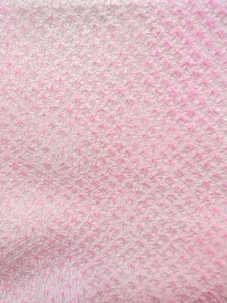 Photo6: O0124V Vintage Japanese kimono  Pale Pink JUBAN undergarment for women / Silk. Flower,   (Grade C) (6)