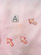 Photo14: O0124V Vintage Japanese kimono  Pale Pink JUBAN undergarment for women / Silk. Flower,   (Grade C) (14)