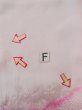 Photo19: O0124V Vintage Japanese kimono  Pale Pink JUBAN undergarment for women / Silk. Flower,   (Grade C) (19)