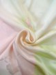 Photo12: O0124W Vintage Japanese kimono  Shiny Ivory JUBAN undergarment for women / Silk. Flower,   (Grade B) (12)