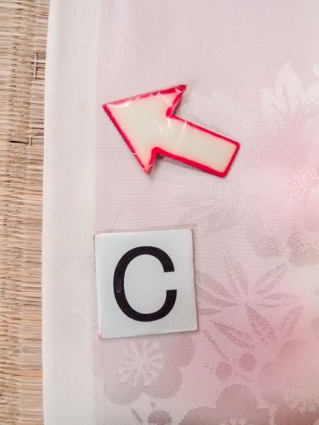 Photo16: O0124X Vintage Japanese kimono  Pale Pink JUBAN undergarment for women / Silk.  Plum blossoms, clouds pattern  (Grade B) (16)