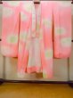 Photo1: O0124Z Vintage Japanese kimono  Light Coral JUBAN undergarment for women / Silk. Flower,   (Grade C) (1)