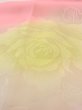 Photo9: O0124Z Vintage Japanese kimono  Light Coral JUBAN undergarment for women / Silk. Flower,   (Grade C) (9)