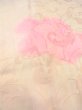 Photo8: O0125A Vintage Japanese kimono   Ivory JUBAN undergarment for women / Silk. Flower,   (Grade C) (8)
