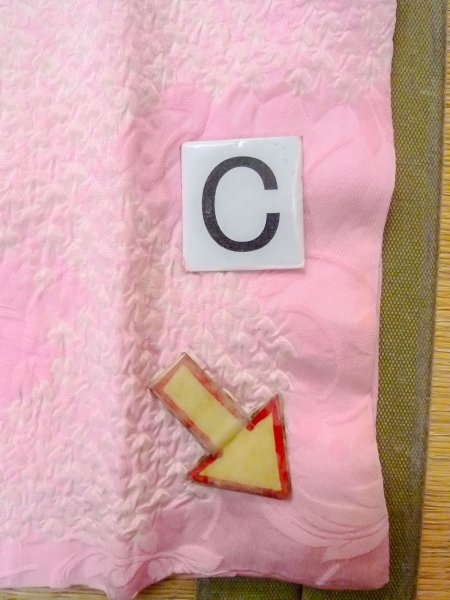 Photo16: O0125A Vintage Japanese kimono   Ivory JUBAN undergarment for women / Silk. Flower,   (Grade C) (16)