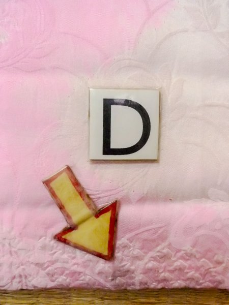 Photo17: O0125A Vintage Japanese kimono   Ivory JUBAN undergarment for women / Silk. Flower,   (Grade C) (17)