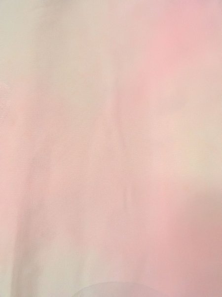 Photo7: O0125C Vintage Japanese kimono  Pale Pink JUBAN undergarment for women / Silk. Chrysanthemum,   (Grade C) (7)