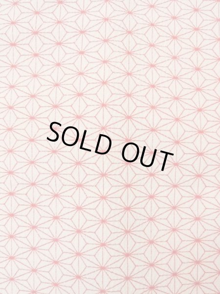 Photo6: Mint O0125E Vintage Japanese kimono   White HITOE unlined for women / Synthetic. Hemp leaf   (Grade A) (6)