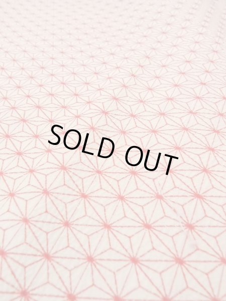 Photo8: Mint O0125E Vintage Japanese kimono   White HITOE unlined for women / Synthetic. Hemp leaf   (Grade A) (8)