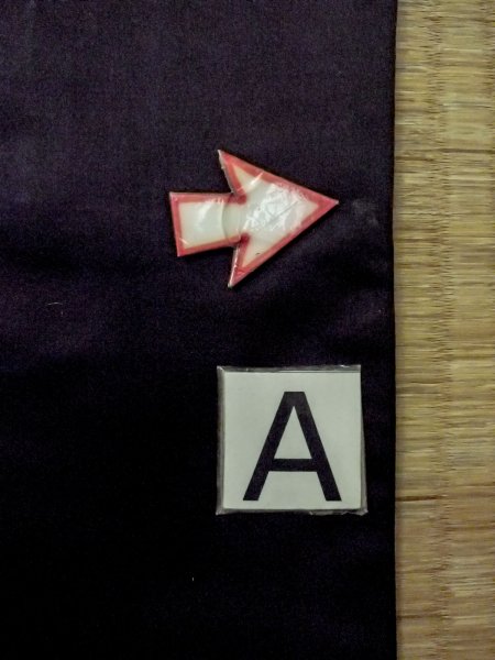 Photo14: O0131A Vintage Japanese kimono   Black MICHIYUKI outer coat for women / Silk. Chrysanthemum,   (Grade B) (14)