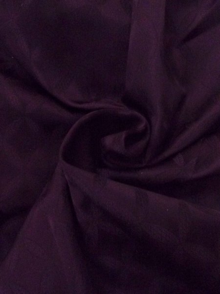 Photo12: O0131C Vintage Japanese kimono  Dark Purple MICHIYUKI outer coat for women / Silk.    (Grade D) (12)