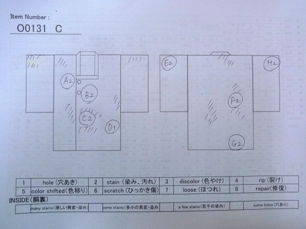 Photo13: O0131C Vintage Japanese kimono  Dark Purple MICHIYUKI outer coat for women / Silk.    (Grade D) (13)