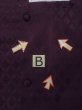 Photo15: O0131C Vintage Japanese kimono  Dark Purple MICHIYUKI outer coat for women / Silk.    (Grade D) (15)