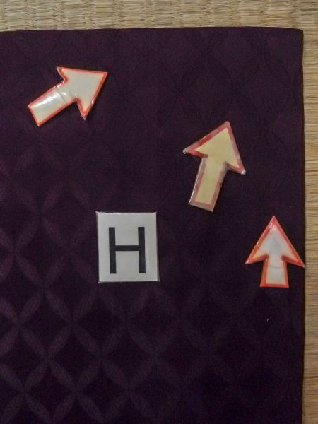 Photo21: O0131C Vintage Japanese kimono  Dark Purple MICHIYUKI outer coat for women / Silk.    (Grade D) (21)