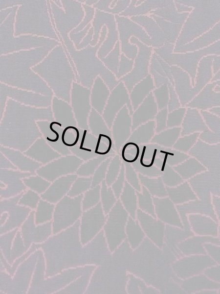 Photo5: Mint O0131D Vintage Japanese kimono   Black MICHIYUKI outer coat for women / Cotton. Chrysanthemum, Material: velvet  (Grade A) (5)