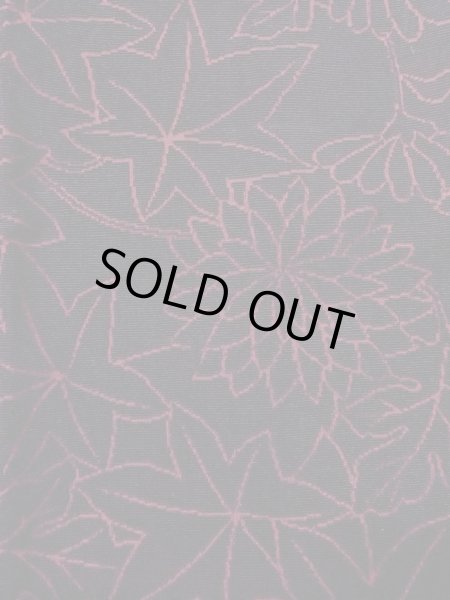 Photo6: Mint O0131D Vintage Japanese kimono   Black MICHIYUKI outer coat for women / Cotton. Chrysanthemum, Material: velvet  (Grade A) (6)