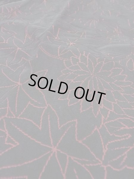 Photo8: Mint O0131D Vintage Japanese kimono   Black MICHIYUKI outer coat for women / Cotton. Chrysanthemum, Material: velvet  (Grade A) (8)