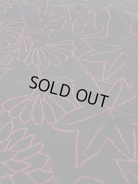 Photo10: Mint O0131D Vintage Japanese kimono   Black MICHIYUKI outer coat for women / Cotton. Chrysanthemum, Material: velvet  (Grade A) (10)