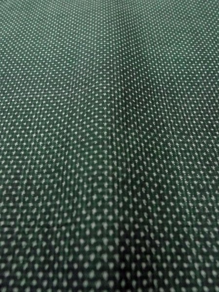 Photo9: Mint O0131E Vintage Japanese kimono  Grayish Green MICHIYUKI outer coat for women / Silk. Dot,   (Grade A) (9)