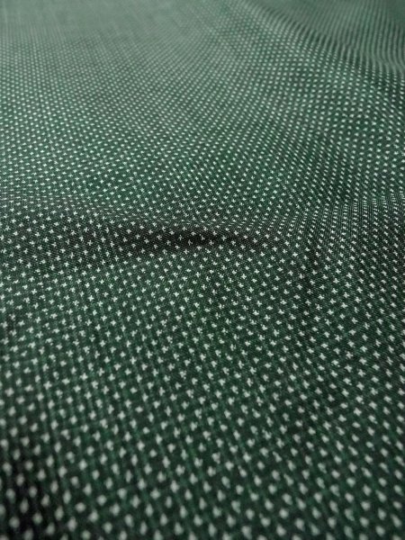 Photo10: Mint O0131E Vintage Japanese kimono  Grayish Green MICHIYUKI outer coat for women / Silk. Dot,   (Grade A) (10)