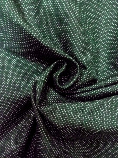 Photo12: Mint O0131E Vintage Japanese kimono  Grayish Green MICHIYUKI outer coat for women / Silk. Dot,   (Grade A) (12)