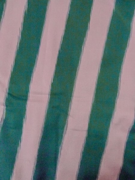 Photo3: O0131H Vintage Japanese kimono Pale Grayish Pink DOCHUGI outer coat for women / Silk. Stripes   (Grade D) (3)