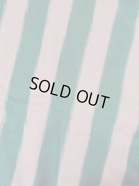 Photo3: O0131H Vintage Japanese kimono Pale Grayish Pink DOCHUGI outer coat for women / Silk. Stripes   (Grade D) (3)