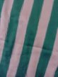 Photo4: O0131H Vintage Japanese kimono Pale Grayish Pink DOCHUGI outer coat for women / Silk. Stripes   (Grade D) (4)