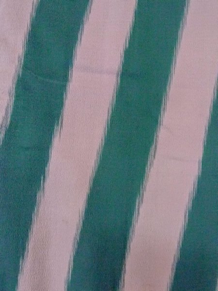 Photo5: O0131H Vintage Japanese kimono Pale Grayish Pink DOCHUGI outer coat for women / Silk. Stripes   (Grade D) (5)