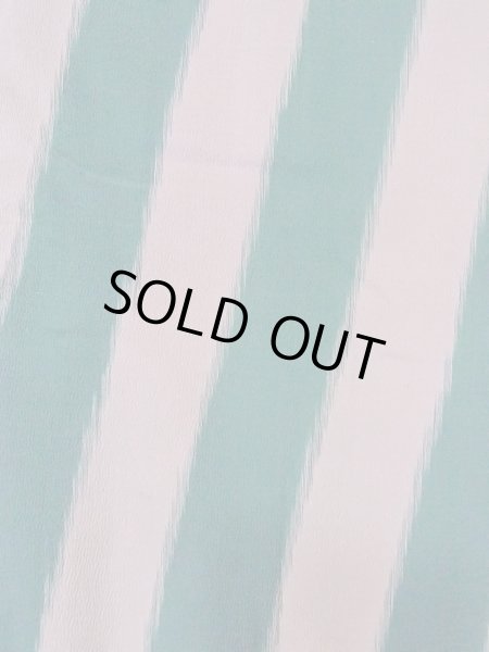 Photo5: O0131H Vintage Japanese kimono Pale Grayish Pink DOCHUGI outer coat for women / Silk. Stripes   (Grade D) (5)