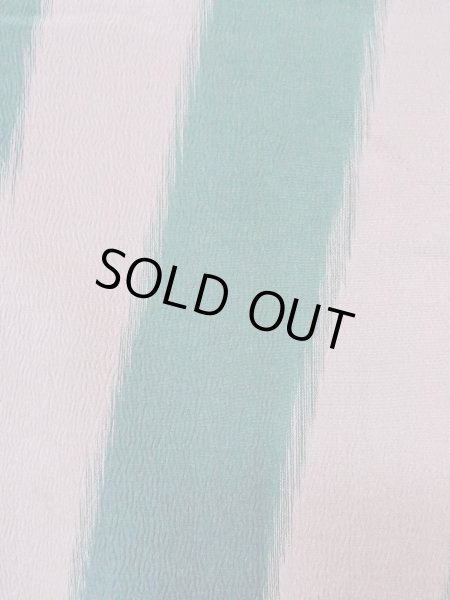 Photo6: O0131H Vintage Japanese kimono Pale Grayish Pink DOCHUGI outer coat for women / Silk. Stripes   (Grade D) (6)