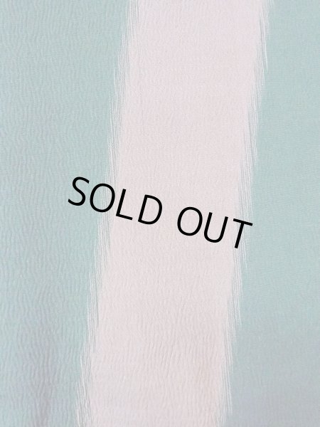 Photo7: O0131H Vintage Japanese kimono Pale Grayish Pink DOCHUGI outer coat for women / Silk. Stripes   (Grade D) (7)