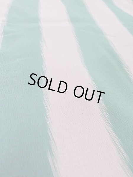 Photo10: O0131H Vintage Japanese kimono Pale Grayish Pink DOCHUGI outer coat for women / Silk. Stripes   (Grade D) (10)