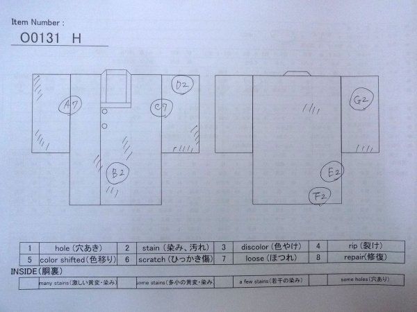 Photo13: O0131H Vintage Japanese kimono Pale Grayish Pink DOCHUGI outer coat for women / Silk. Stripes   (Grade D) (13)
