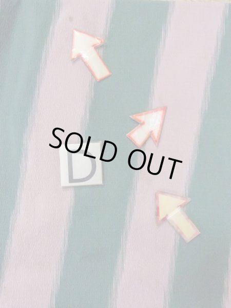 Photo17: O0131H Vintage Japanese kimono Pale Grayish Pink DOCHUGI outer coat for women / Silk. Stripes   (Grade D) (17)