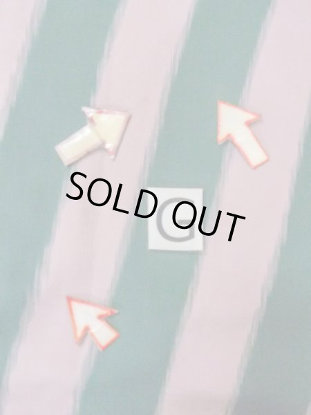 Photo20: O0131H Vintage Japanese kimono Pale Grayish Pink DOCHUGI outer coat for women / Silk. Stripes   (Grade D) (20)