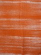 Photo3: O0131J Vintage Japanese kimono   Orange MICHIYUKI outer coat for women / Silk. Stripes   (Grade B) (3)