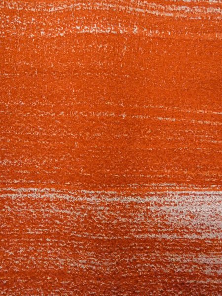 Photo7: O0131J Vintage Japanese kimono   Orange MICHIYUKI outer coat for women / Silk. Stripes   (Grade B) (7)