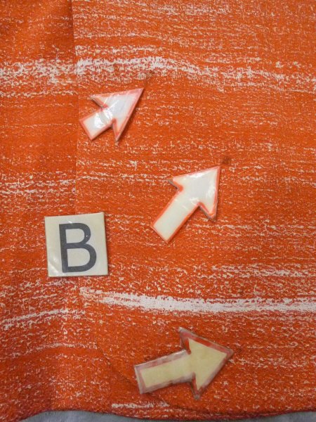 Photo15: O0131J Vintage Japanese kimono   Orange MICHIYUKI outer coat for women / Silk. Stripes   (Grade B) (15)