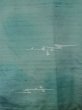 Photo3: O0131K Vintage Japanese kimono  Grayish Light Blue DOCHUGI outer coat for women / Silk. Abstract pattern   (Grade B) (3)