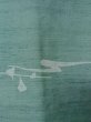 Photo7: O0131K Vintage Japanese kimono  Grayish Light Blue DOCHUGI outer coat for women / Silk. Abstract pattern   (Grade B) (7)