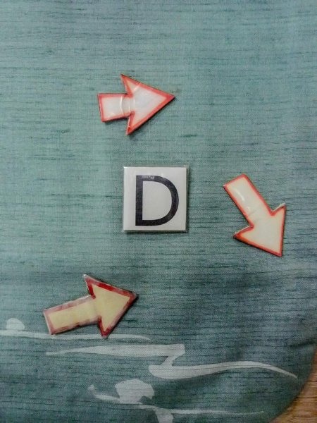 Photo17: O0131K Vintage Japanese kimono  Grayish Light Blue DOCHUGI outer coat for women / Silk. Abstract pattern   (Grade B) (17)