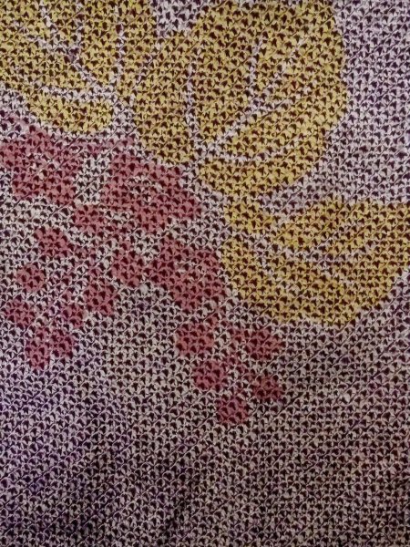 Photo3: O0131L Antique Japanese kimono  Dark Purple DOCHUGI outer coat for women / Silk. KIRI paulownia   (Grade B) (3)