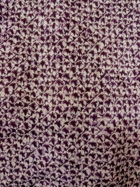 Photo7: O0131L Antique Japanese kimono  Dark Purple DOCHUGI outer coat for women / Silk. KIRI paulownia   (Grade B) (7)