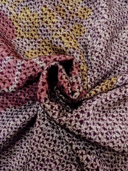 Photo12: O0131L Antique Japanese kimono  Dark Purple DOCHUGI outer coat for women / Silk. KIRI paulownia   (Grade B) (12)