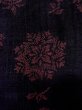 Photo7: O0131M Vintage Japanese kimono   Black MICHIYUKI outer coat for women / Wool. Flower circle,   (Grade B) (7)