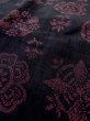 Photo10: O0131M Vintage Japanese kimono   Black MICHIYUKI outer coat for women / Wool. Flower circle,   (Grade B) (10)