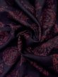 Photo11: O0131M Vintage Japanese kimono   Black MICHIYUKI outer coat for women / Wool. Flower circle,   (Grade B) (11)