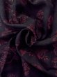Photo12: O0131M Vintage Japanese kimono   Black MICHIYUKI outer coat for women / Wool. Flower circle,   (Grade B) (12)